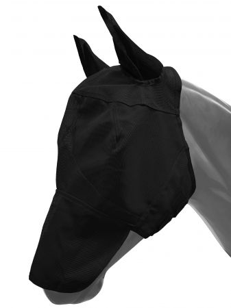 Showman Long Nose Mesh Rip Resistant Fly Mask with Ears and Velcro Closure #5